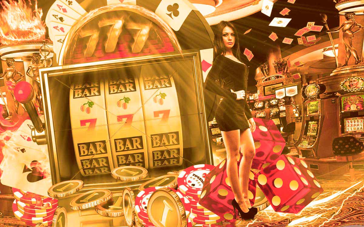Abstract casino with slot